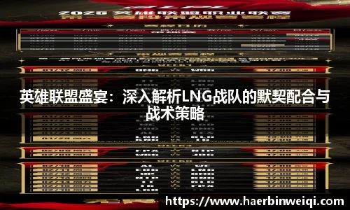 英雄联盟盛宴：深入解析LNG战队的默契配合与战术策略